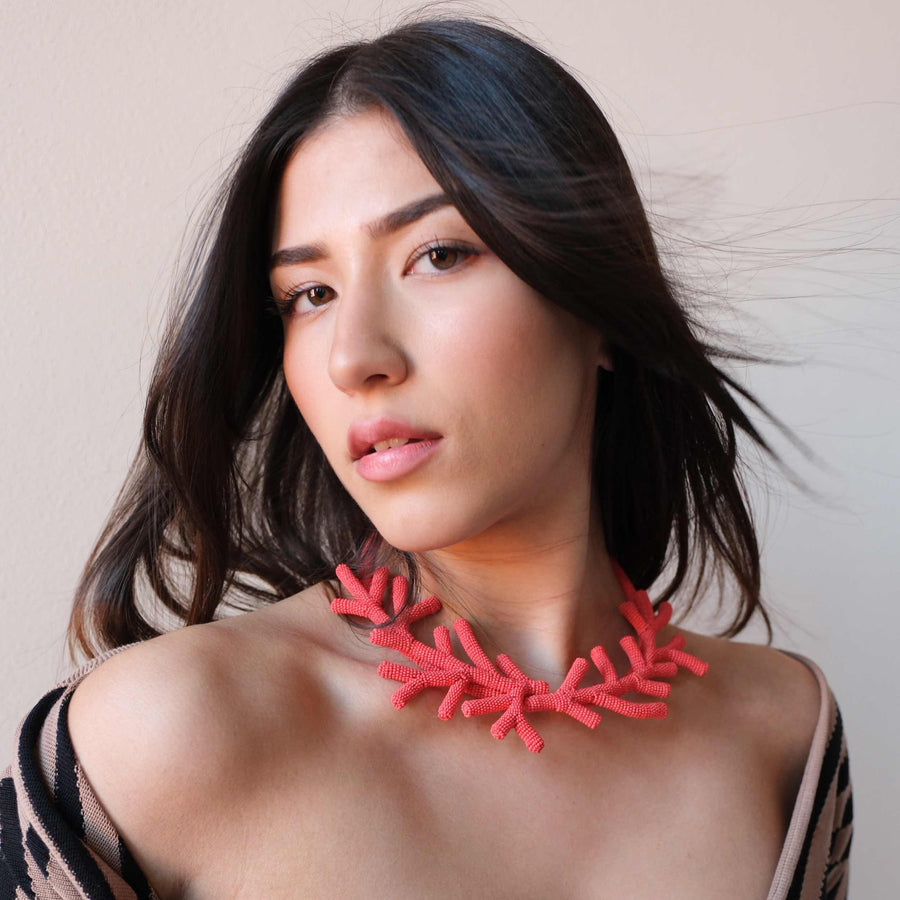 CORAL - Collana ramage corallo