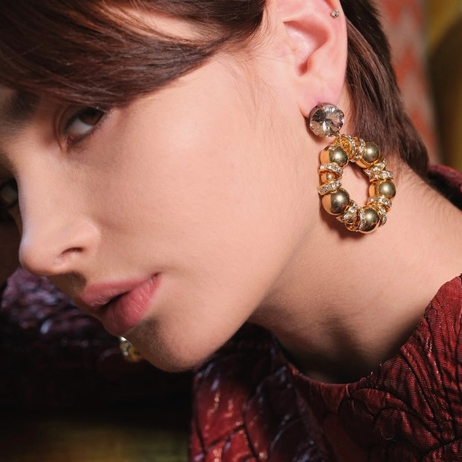 LOVE CHAIN - Orecchini catena oro