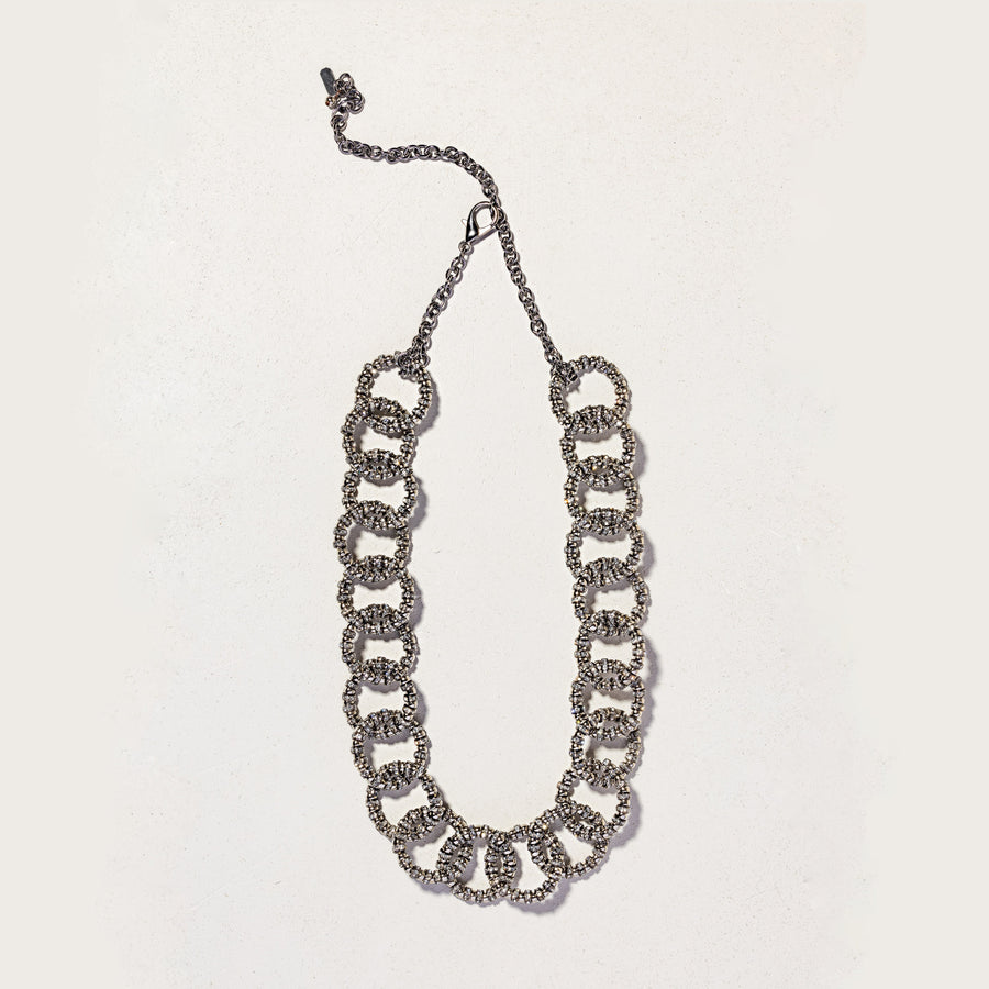 LOVE CHAIN - Collana catena gun metal