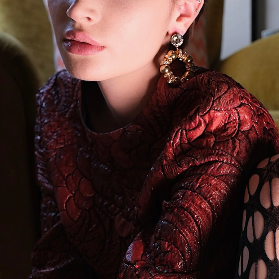 LOVE CHAIN - Orecchini catena oro