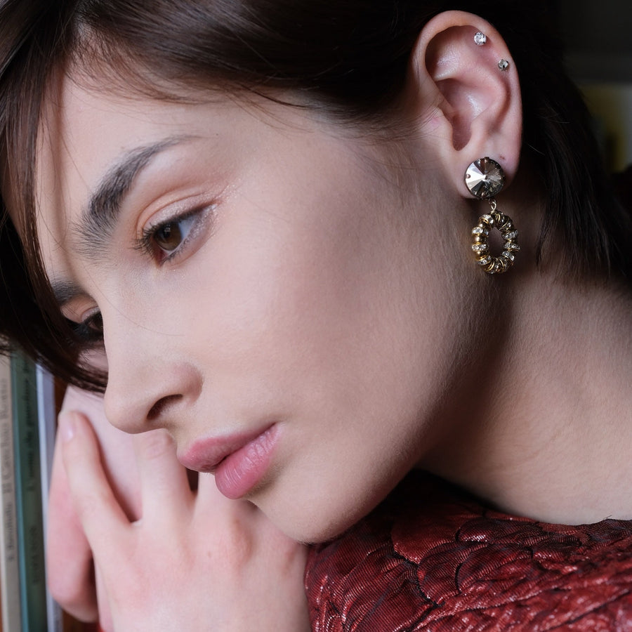 LOVE CHAIN - Orecchini catena oro