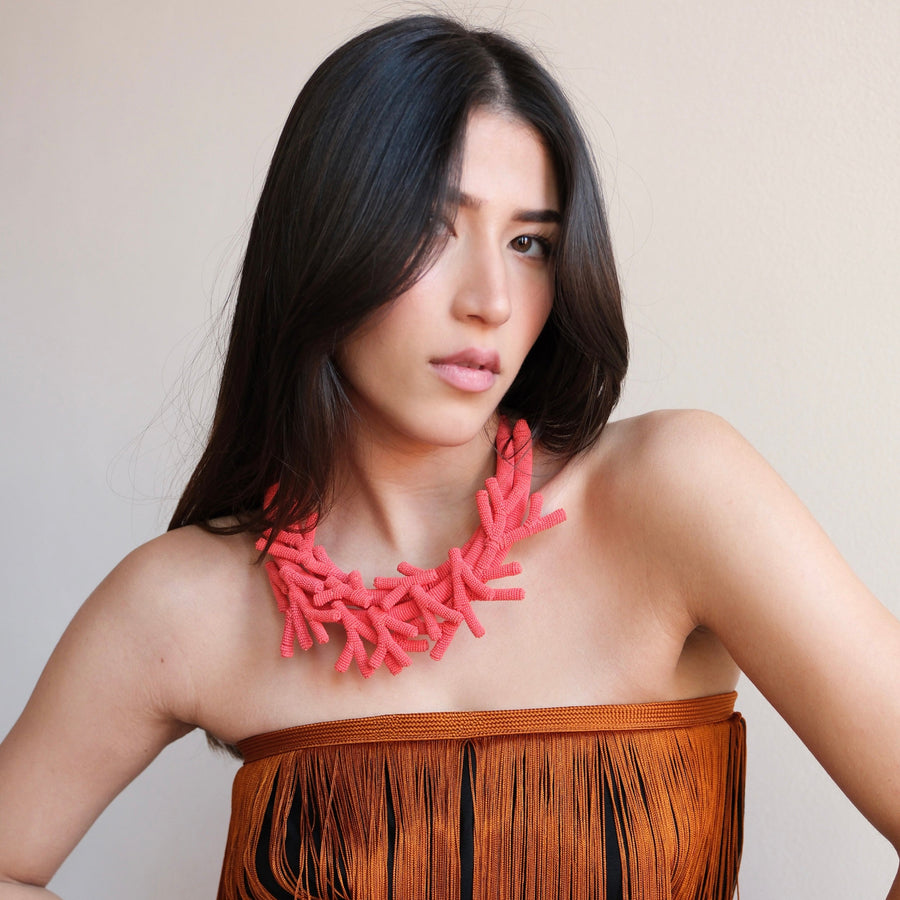 CORAL - Collana ramage corallo
