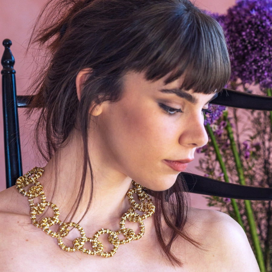 LOVE CHAIN - Collana catena in gun metal