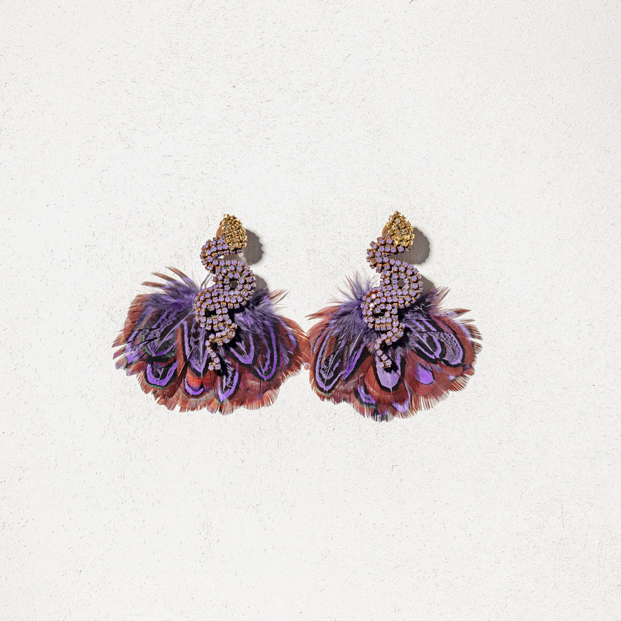 ADA - Purple animalier earrings