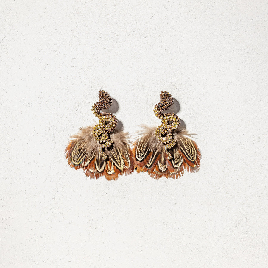 ADA - Burnt animalier earrings