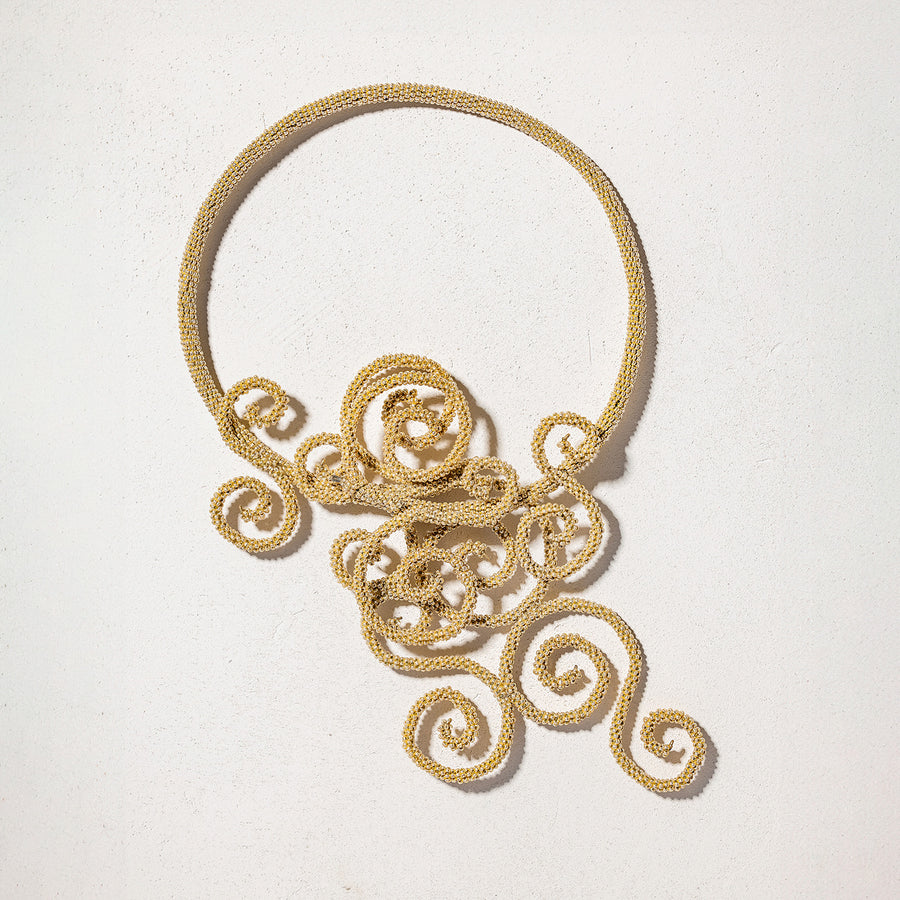 FLORA - Collana oro in conterie vintage