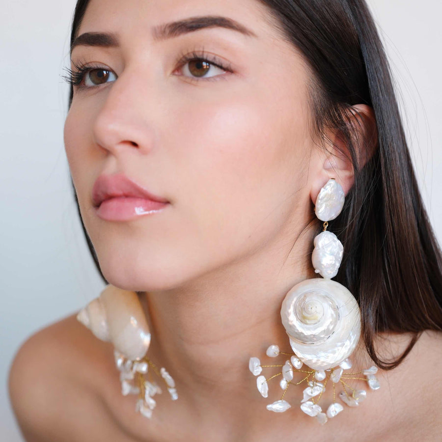 Orecchini Con Perle A Goccia Su Ovali - Pearls - Foto 1