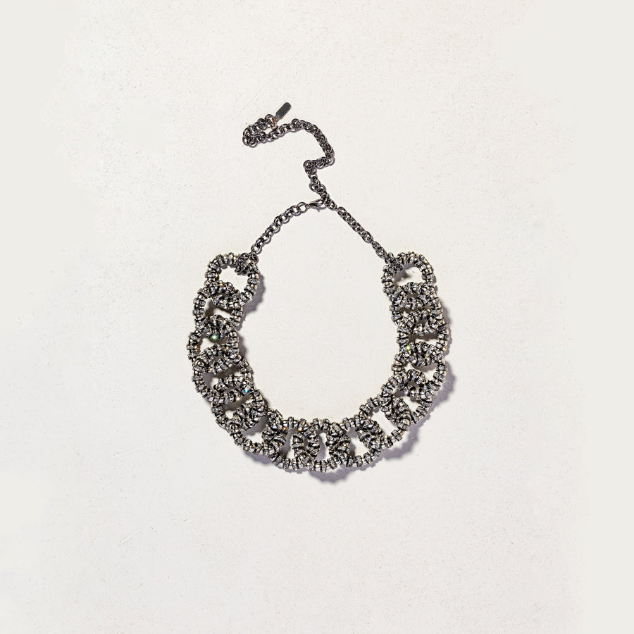 LOVE CHAIN - Collana catena in gun metal