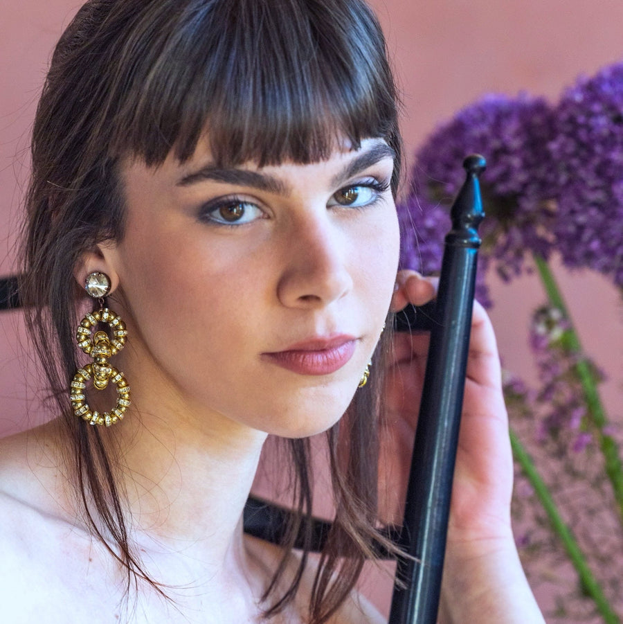 LOVE CHAIN - Orecchini catena oro