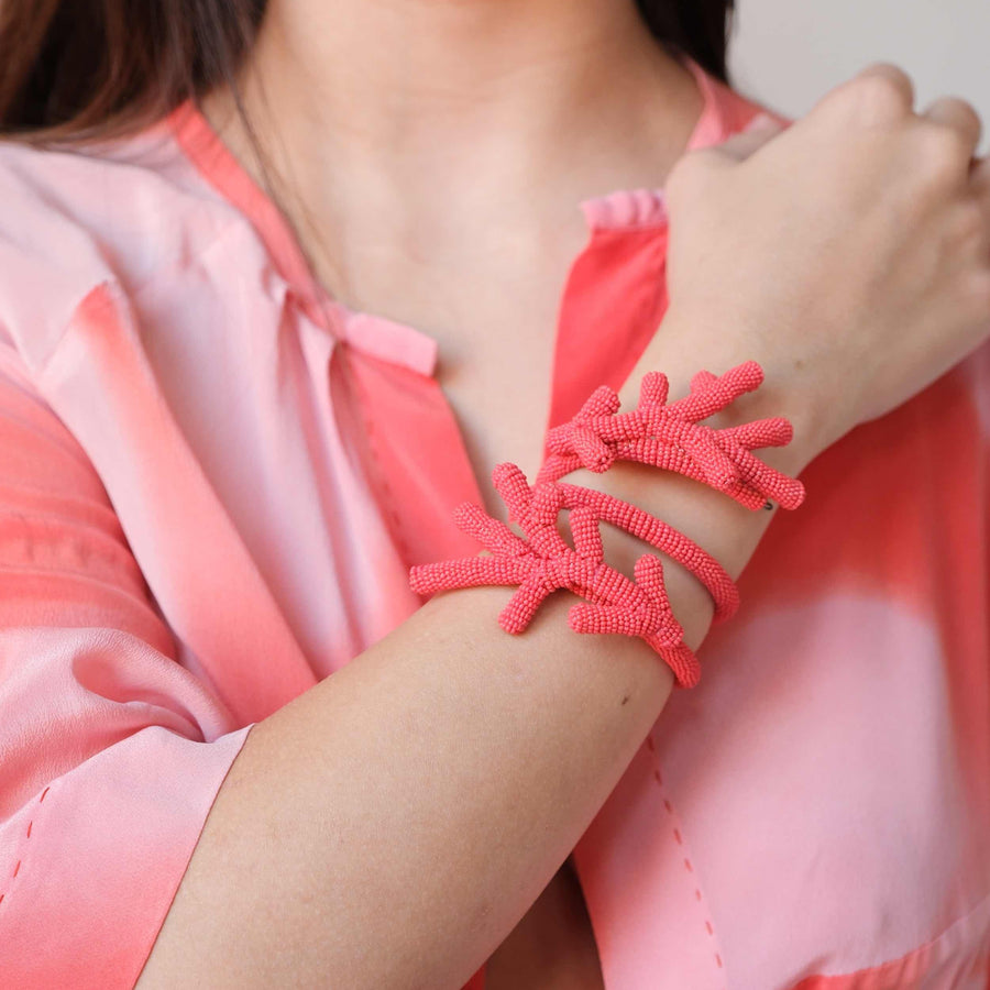 CORAL - Bracciale ramage corallo