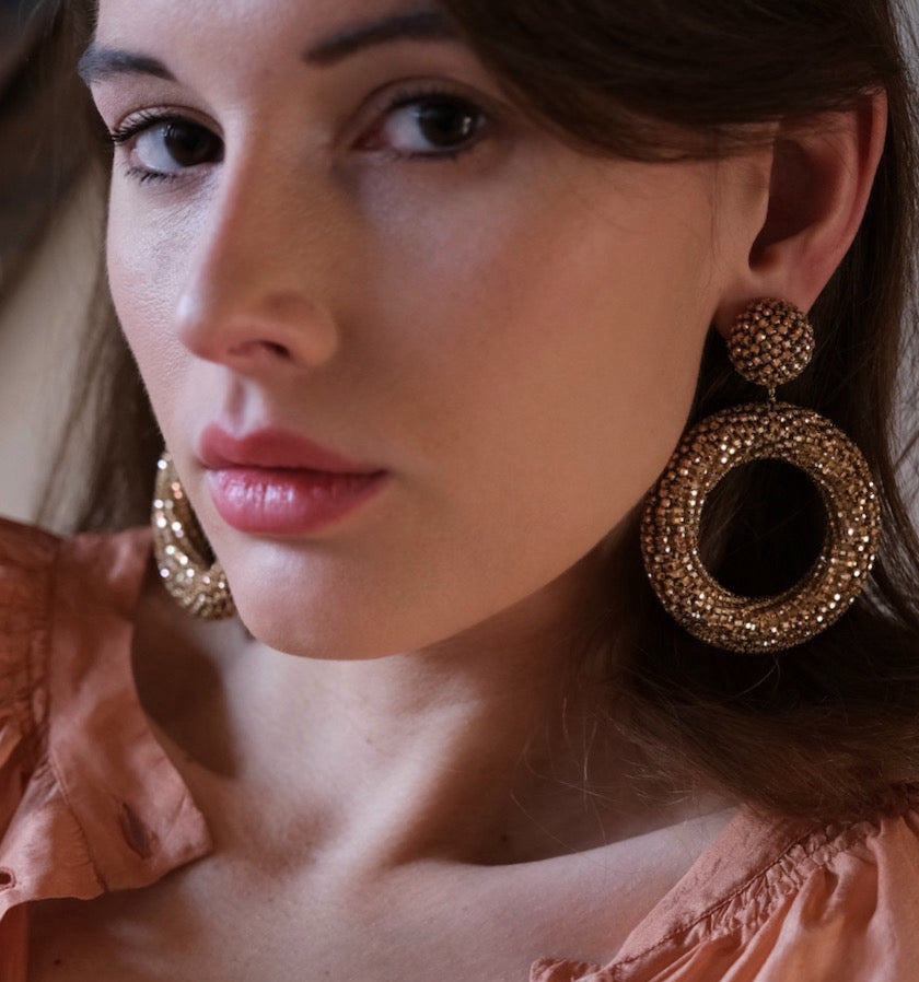 CHA CHA CHA' - Orecchini cristallo oro