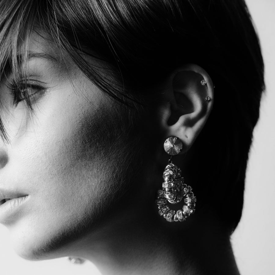 LOVE CHAIN - Orecchini catena argento